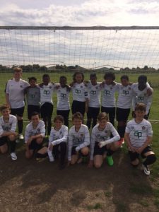 The U13s in their lucky white change kit.